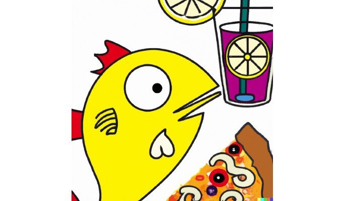 fish with pizza lamonade