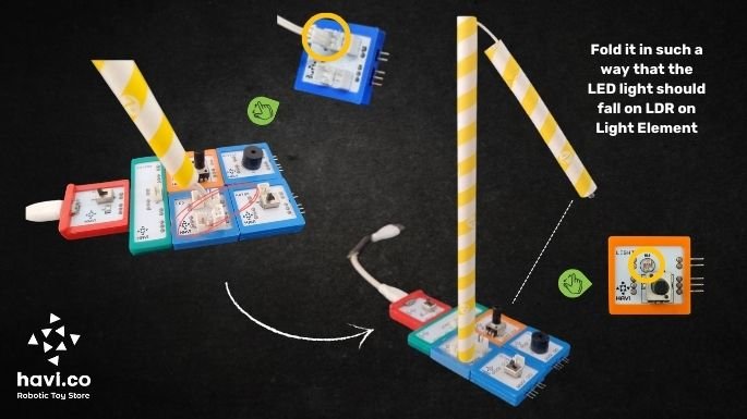 led connection diy gramophone step